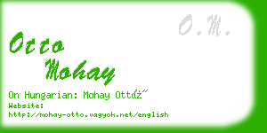 otto mohay business card